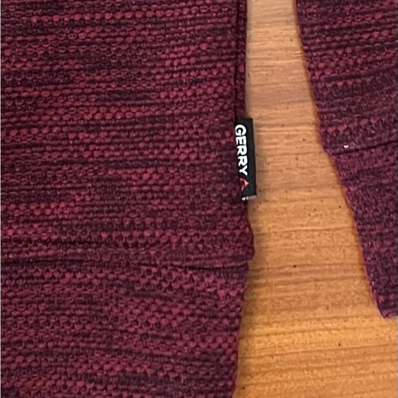 🔥 Gerry Men’s Maroon Textured Crewneck Sweatshirt Size L | Fall Winter Layering - Picture 3 of 9